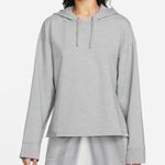 Nike  Yoga Dri-Fit Women’s Fleece Hoodie Gray Sweatshirt Photo 0