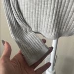 Vince  Ribbed V-Neck Knit Long Sleeve Top Gray | Cashmere Blend | Size S Photo 2