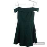 Lulus Season of Fun Forest Green Off-the-Shoulder Skater Dress Size M Photo 2