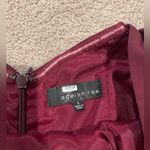 Adelyn Rae Red Crepe Twisted Off-Shoulder neckline Straight Leg Jumpsuit Photo 2