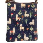 None Rare unbranded llama crossbody blue and brown phone bag/purse Photo 4