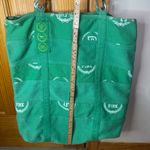 PINK - Victoria's Secret Vintage Victoria’s Secret PINK Green and White Monogram Canvas Tote Bag Photo 7