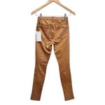 7 For All Mankind Skinny Ankle Pants Size 24 Womens Tan Faux Leather NEW Photo 1