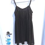 Torrid Womens Plus Size 1 1X 14 Black white polka dot babydoll empire dress Photo 2