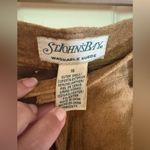 st. john's bay NWT Vintage St. Johns Bay Brown Washable Suede Leather Pants, 16 Photo 3