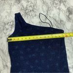 Y2K 2 Piece Skirt Top Formal Set Navy Blue Sparkle Stretch Top size 11 Photo 8