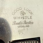 Vintage REED & BARTON Sterling Silver Clover Good Luck Whistle Pendant Necklace Photo 14