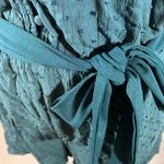 Loft teal green Swiss dot romper with pockets size large Photo 4