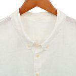 CP Shades  Mia Short Sleeve White Linen Button Front Shirt M Photo 2
