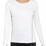 Zelos Seamed Long Sleeve Shirt-Small-White-Activewear-Thumb Hole-Contrast Stitch Photo 0