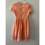 Clad & Cloth Dress Women’s XS Fit and Flare Embroidered Floral Peach Spring Photo 8