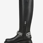 Sam Edelman NEW Circus NY by  Hayes Women's Black Leather Stud Motorcycle Boot Photo 4