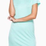 Sail To Sable  Green White Nautical Stripe T-Shirt Dress M EUC Photo 0