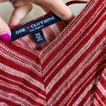 One Clothing Red Striped Romper Photo 6