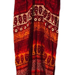 Wrapper  Red Mixed Print Sleeveless Halter Long Maxi Dress Women SZ 8 Photo 0