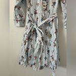 ROBERT GRAHAM Paloma Belted Cotton Mini Shirt Dress sz 10 nwt White Photo 10