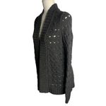 Ann Taylor  Chunky Knit Cardigan Sweater S Grey Open Front Loose Long Sleeves Photo 2