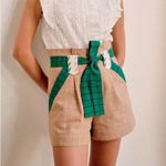 Sézane  Arthus Tan Brown High-Waisted Cotton Blend Tailored Shorts EU 34 US XS Photo 6