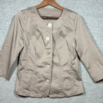 J.Jill ‎ Women's Beige Button Up Blazer Jacket Size 4 Career Casual Office Photo 0