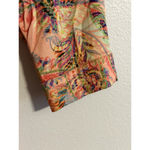 Soft Surroundings Size Medium Blazer Button Up Lightweight Coral Paisley Print Photo 6