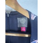 Vince Camuto  Floral Scuba Fit And Flare Mini Dress Size 12 Navy Pink Photo 1