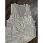 Natori Vintage  Ivory Floral Lace Satin Bridal Sexy Designer NightGown Slip Dress Photo 13