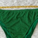 Good American  Sparkle Good Waist Cheeky Bikini Bottom Summer green size 7 Photo 3