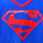 DC Comics Superman Women's Blue and Red V-Neck Top Size XL Photo 1