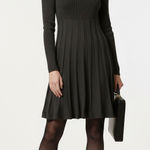 Calvin Klein  Cable Knit Shawl Neck Sweater Dress Women's Large Gray Classic Photo 0