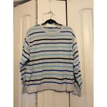 Draper James  Striped Sweater Womens XL Blue White Black‎ Cotton Blend Photo 1
