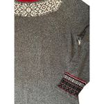 $98 Hanna Andersson M Sweater Dress Once Upon A Holiday Mama Fair Isle Christmas Gray Size M Photo 2