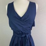 J.Crew  Navy Wrap Top Sleeveless Shirt Wrap dress Photo 3