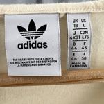 Adidas  Tank Top Cream 3 Stripe Sleeveless Crew Neck Women Size L Photo 4