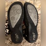 Jbu  JAMBU Black Floral Cutout Strappy Mary Jane Memory Foam Flats 10 Photo 3