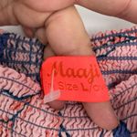 Maaji  Women's Floral Tassel Shoulder Tie Smocked Bodice Tiered Mini Dress Size L Photo 7