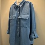 Casa Cabana long sleeve roll tab ladies Bethany blue shirt size Large Photo 3