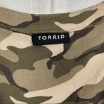 Torrid  Green Camo Zip Front Sleeveless Shirt Dress Sz.1 Photo 8