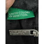 Vtg United Colors Of Benetton Black Nylon Shoulder Purse Silver Hardware Photo 7