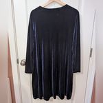 Jacqueline Ferrar Vintage  Velvet Long Sleeve Midi Dress W10 Navy Photo 1