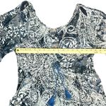 Free People love Birds Boho Mini Dress Pockets Navy/Gray Front Tassel Size Small Photo 4