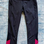 Lululemon Black Berry Rumble Pace Rival Crop Athletic Leggings Size 8 Photo 0