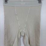 SKIMS  Cream Ribbed Boxer Shorts Photo 4