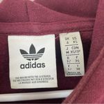 Adidas original cropped Trefoil color blocked Athleisure hoodie maroon xs Photo 2