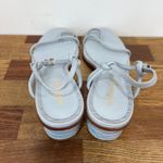 J. McLaughlin  Womens‎ Sandals 8.5 Blue Strappy Kitten Heel NEW Reptile Heel Solid Photo 5