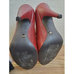 Jessica Simpson  Leather Peep Toe Classic Stiletto Pumps Red Size 6M/EU 36 Photo 6