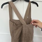 Theory  Linen Blend Brown Jumpsuit Romper Photo 10