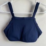 Roxy  Dark Blue Ribbed Waves Only Bikini Top Photo 3