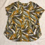 Rachel Zoe  VNeck Short Sleeve Cotton TShirt Tropical Print Women Size 3X Photo 4