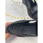 Crocs Women's Black Slingback Wedge Heel Sandals Size 10 Comfortable Photo 4