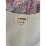 NWOT J. Peterman Whimsical Pastel Silk Sheer Overlay Lavender Paisley Dress 8 Purple Photo 6